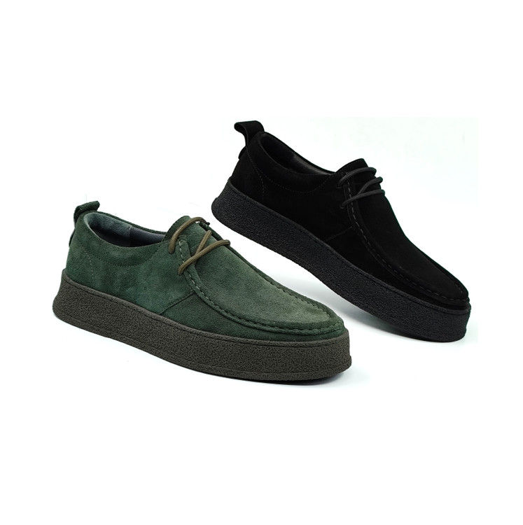 کفش چرم مردانه لوفر کادیلاک یشمی