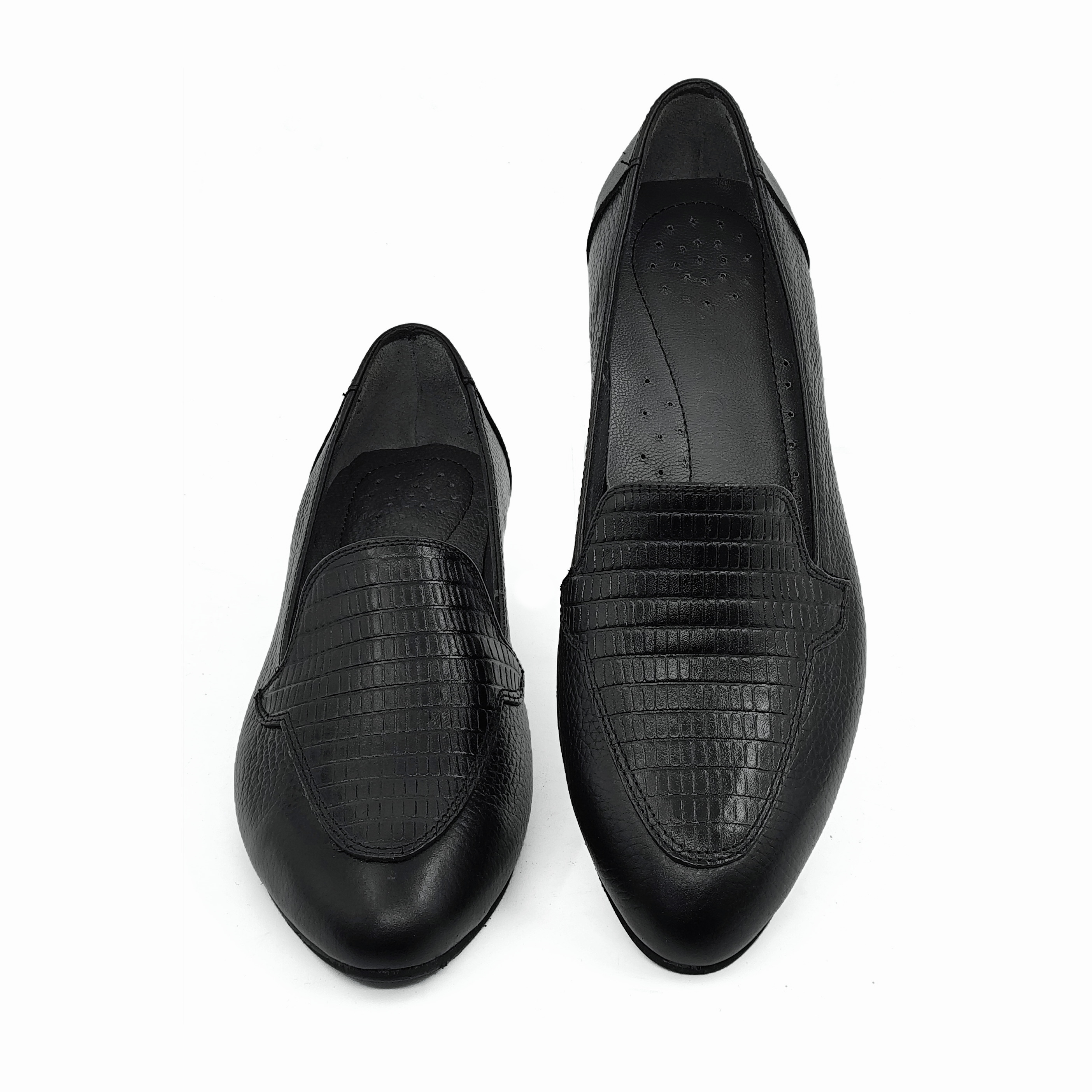 کفش پاشنه چوبی چرم