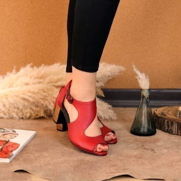 کفش چرم زنانه 5سانت مجلسی