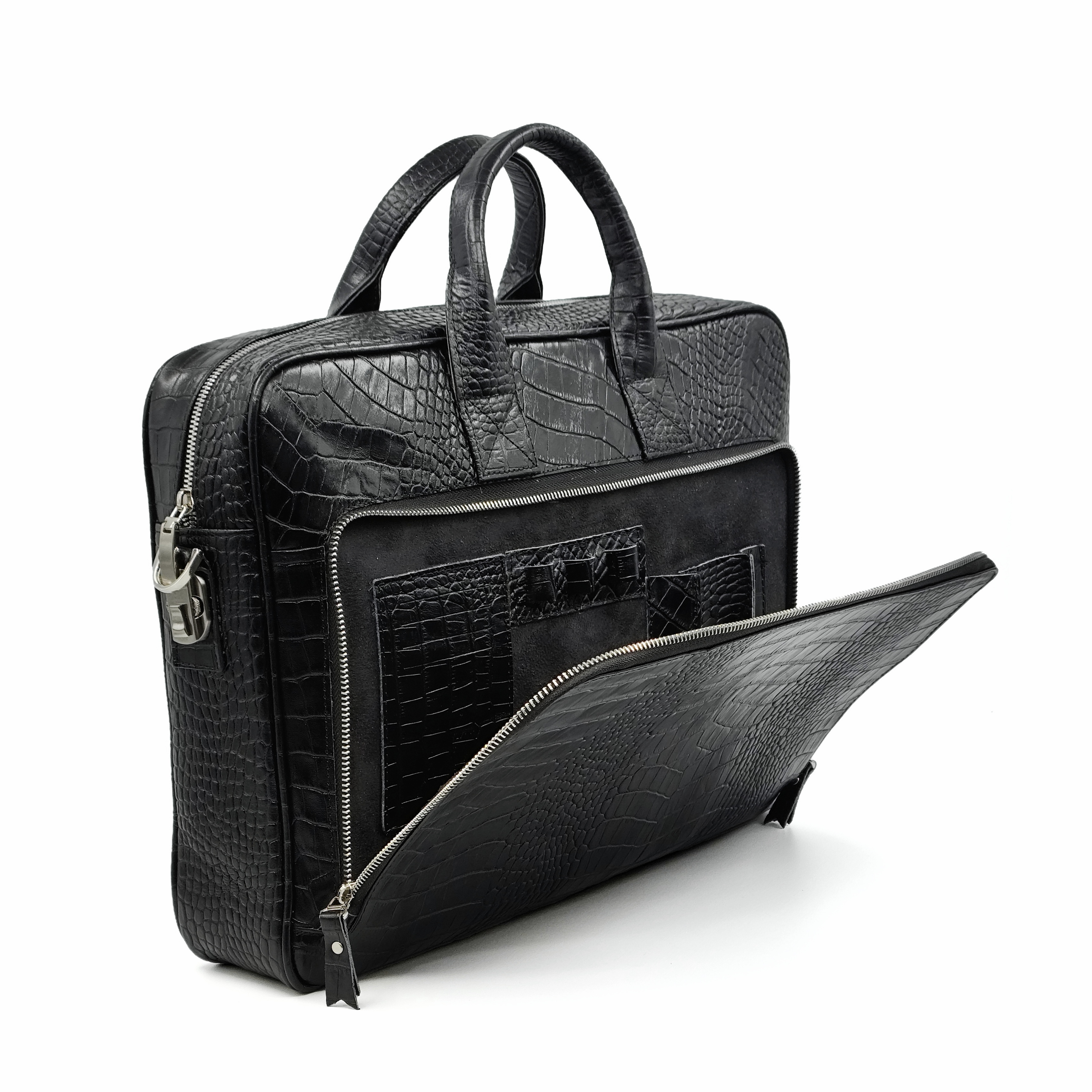 کیف اداری، لپ تاپ و دانشجویی اسپورت چرم تبریز روکو مشکی مدل گارد